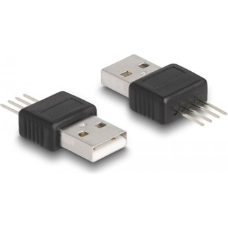 Delock USB-A 2.0 -> forrfül csatlakozó dugó fekete