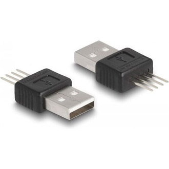 Delock USB-A 2.0 -> forrfül csatlakozó dugó fekete