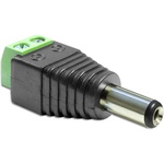 Delock DC 5,5x2,1mm -> Terminal block 2pin M/F adapter fekete