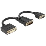 Delock DMS-59 -> DVI-I VGA M/F adapter 0.2m fekete