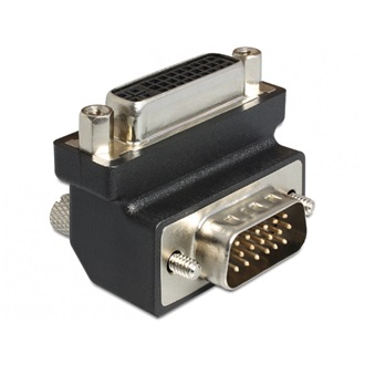 Delock VGA -> DVI-I M/F adapter fekete 90°