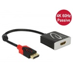 Delock DisplayPort 1.2 -> HDMI M/F adapter 0.2m fekete 4K 60Hz Passzív
