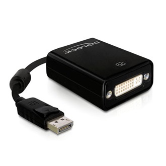 DELOCK Displayport -> DVI-I M/F adapter fekete