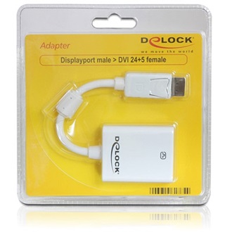 DELOCK Displayport -> DVI-I M/F adapter fehér