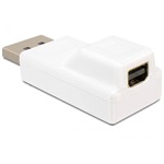 Delock Displayport 1.2 -> Displayport mini M/F adapter fehér