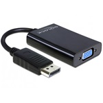 Delock Displayport -> VGA Jack stereo 3,5mm USB-B 2.0 micro M/F adapter fekete