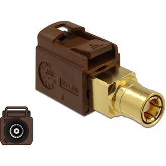 Delock FAKRA F -> SMB F/F adapter barna