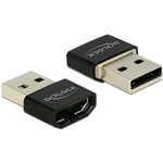 Delock HDMI M/F -> USB-A 2.0 MHL adapter fekete