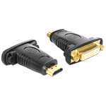 Delock HDMI -> DVI-I M/F adapter fekete