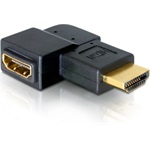 Delock HDMI M/F adapter 90°jobb fekete