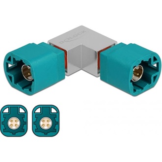 Delock HSD Z -> HSD Z M/M adapter kék 90°