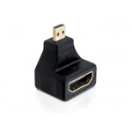 Delock HDMI micro D Ethernet -> HDMI M/F adapter 90°-os fekete