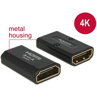 Delock HDMI 1.4 F/F adapter fekete