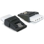 Delock Molex Power 4pin -> SATA Power 15pin F/M adapter fekete