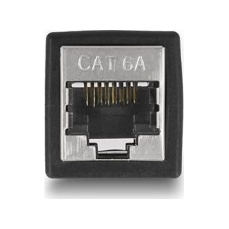 Delock RJ45 CAT6A UTP -> RJ45 CAT6A UTP F/F adapter fekete