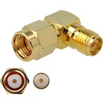 Delock RP-SMA -> RP-SMA M/F adapter aranyozott 90°, 3GHz
