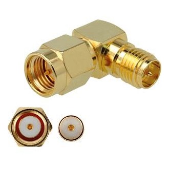 Delock SMA -> RP-SMA M/F adapter aranyozott 90°, 3GHz