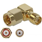 Delock SMA -> SMA M/F adapter aranyozott 90°, 10GHz