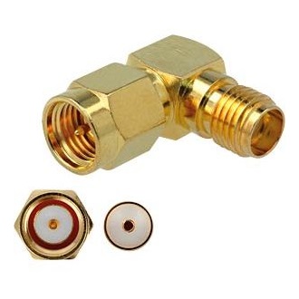 Delock SMA -> SMA M/F adapter aranyozott 90°, 3GHz
