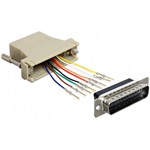 Delock Sub-D 25pin -> RJ45 M/F adapter assembly kit