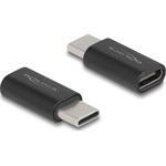 Delock USB-C 3.2 Gen2 -> USB-C 3.2 Gen2 M/F adapter fekete