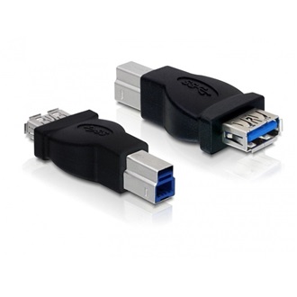 Delock USB-B 3.0 -> USB-A 3.0 M/F adapter fekete