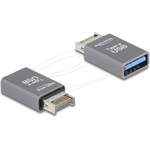 Delock Adapter USB 10 Gbps E-típusú A apa - USB A-típusú anya fém