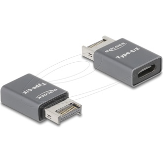 Delock Adapter USB 10 Gbps E-típusú A apa -USB Type-C  anya fém