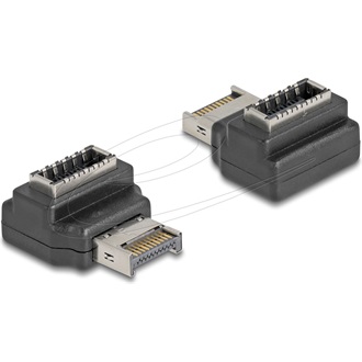 Delock Adapter USB 10 Gbps E-típusú A kulcs apa   anya hajlított