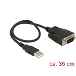 Delock USB-A 2.0 -> Serial RS-232 M/M adatkábel 0.45m fekete