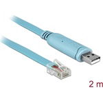 Delock USB-A 2.0 -> Serial RS-232 RJ45 M/M adatkábel 2m kék
