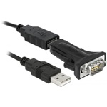 Delock USB-A 2.0 -> Serial RS-422/485 M/M adatkábel 0.8m fekete