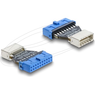 Delock Adapter USB 5 Gbps 20 tűs csatlakozó aljzat   USB 5 Gbps E típusú B kulcsos aljzat