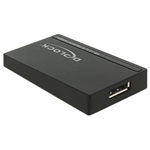 Delock USB-A 3.0 -> DisplayPort 1.2 F/F adapter fekete