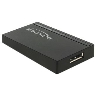 Delock USB-A 3.0 -> DisplayPort 1.2 F/F adapter fekete
