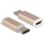 Delock USB-C -> USB-B 2.0 micro M/F adapter réz