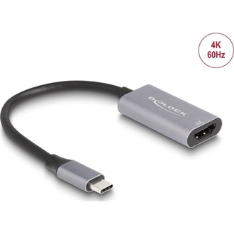 Delock USB-C / Thunderbolt -> HDMI 2.0 M/F adapter 0.15m fekete-szürke DP Alt Mode