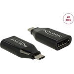 Delock USB-C -> DisplayPort 1.2 M/F adapter fekete
