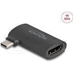 Delock Adapter USB Type-C  dugó   HDMI aljzat (DP Alt Mode), 4K, hajlított kialakítás