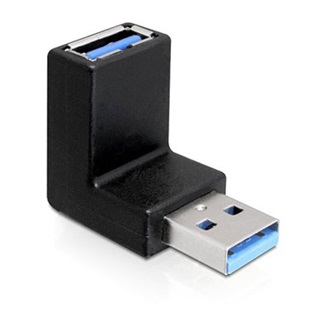 Delock USB-A 3.0 - USB-A 3.0 M/F adapter 90°-os csatlakozó