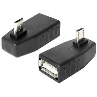 Delock USB-B 2.0 micro -> USB-A 2.0 M/F adapter fekete OTG 270°
