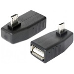 Delock USB-B 2.0 micro -> USB-A 2.0 adapter fekete OTG 90°