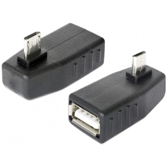 Delock USB-B 2.0 micro -> USB-A 2.0 adapter fekete OTG 90°