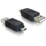 Delock USB-B 2.0 micro -> USB-A 2.0 M/M adapter fekete