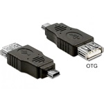 Delock USB-B 2.0 mini -> USB-A 2.0 M/M adapter fekete OTG