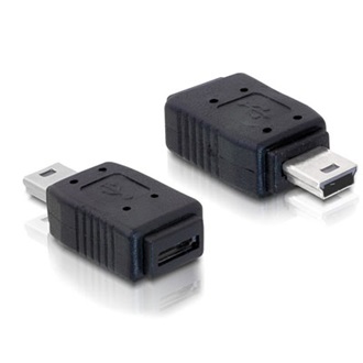 Delock USB-B 2.0 mini 5pin -> USB-A 2.0 / USB-B micro M/F adapter