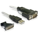 Delock USB 2.0 A -> Serial RS-232 M/M adapter 1.1m szürke +RS232 DB9 to DB25 male adapter