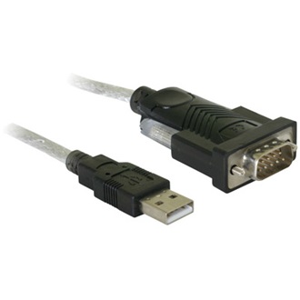 Delock USB 2.0 A -> Serial RS-232 M/M adapter 1.1m szürke +RS232 DB9 to DB25 male adapter