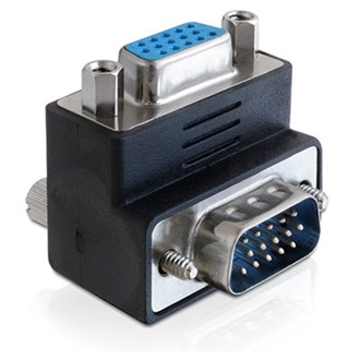 Delock VGA M/F adapter 270° fekete