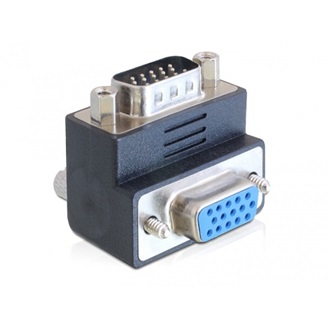Delock VGA M/F adapter 90° fekete